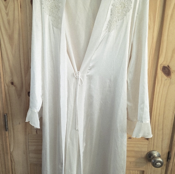 Linea Donatella Embellished Satin Long Robe - Picture 8 of 9